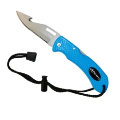 Couteau PLIANT AQUATYS -AQUALUNG || BEUCHAT Soldes Boutique couteau pliant titanium bleu 1