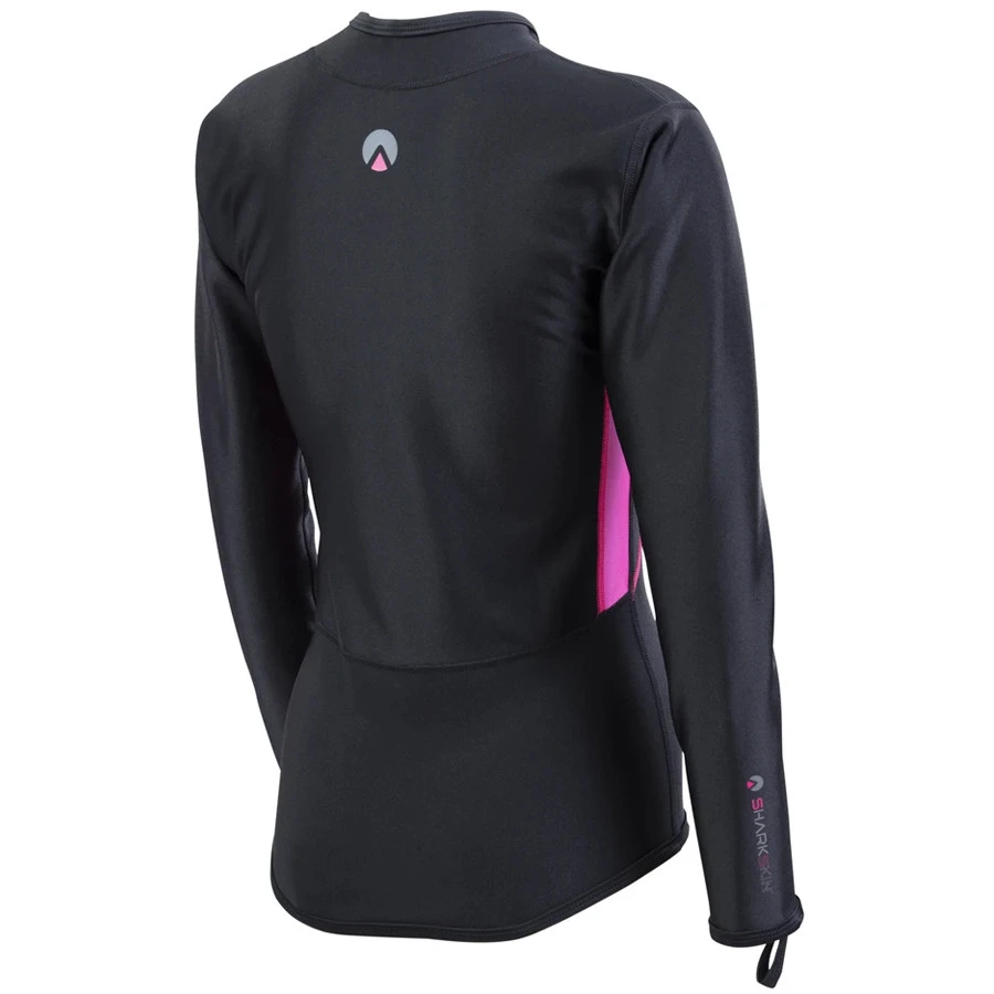 Top LONG SLEEVES VEST CHILLPROOF SHARKSKIN Dame Manches Longues Rose 2 Top LONG SLEEVES VEST CHILLPROOF SHARKSKIN Dame Manches Longues Rose â Image 2