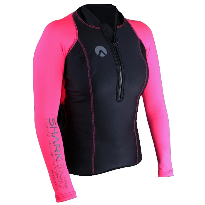 Lycra PERFORMANCE SHARKSKIN Manches Longues Rose Dame 1 Lycra PERFORMANCE SHARKSKIN Manches Longues Rose Dame