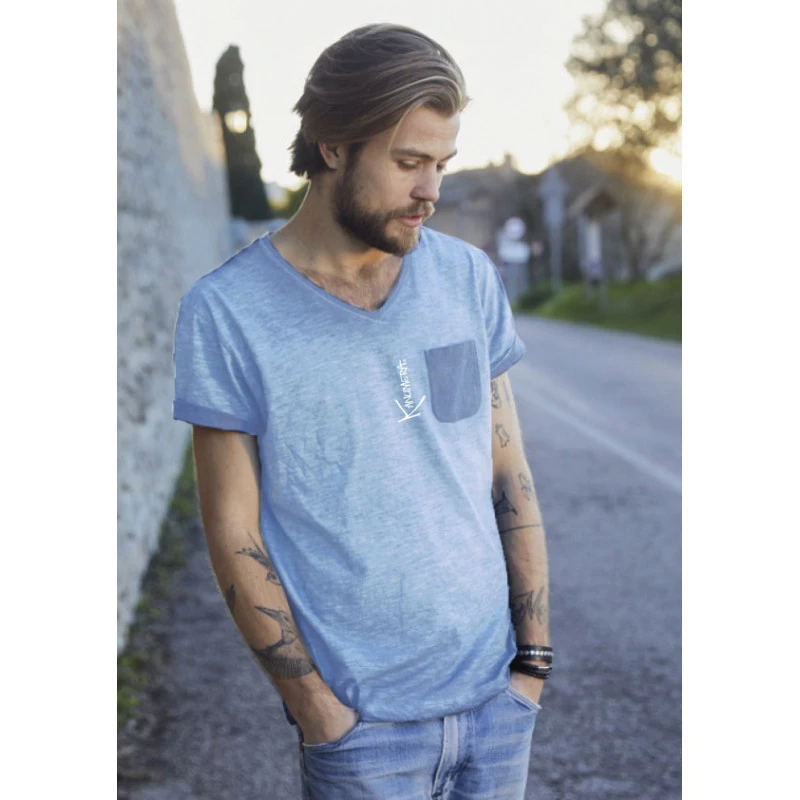 T-Shirt KANUMERA La Pieuvre Tatoo Homme SKY BLUE 4 T-Shirt KANUMERA La Pieuvre Tatoo Homme SKY BLUE – Image 4