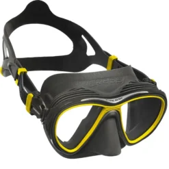 Masque QUANTUM CRESSI -AQUALUNG || BEUCHAT Soldes Boutique quantum noir jaune 2