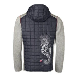 VESTE TRICOTÉE HYBRIDE Homme Poivre Et Sel