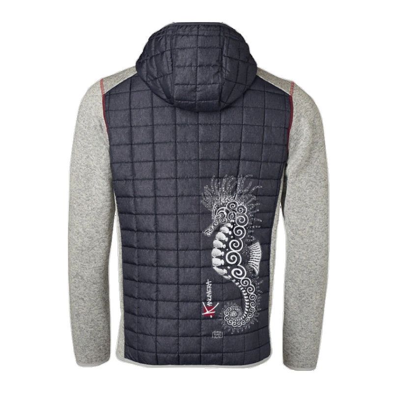 VESTE TRICOTÉE HYBRIDE Homme Poivre Et Sel 1 VESTE TRICOTÉE HYBRIDE Homme Poivre Et Sel