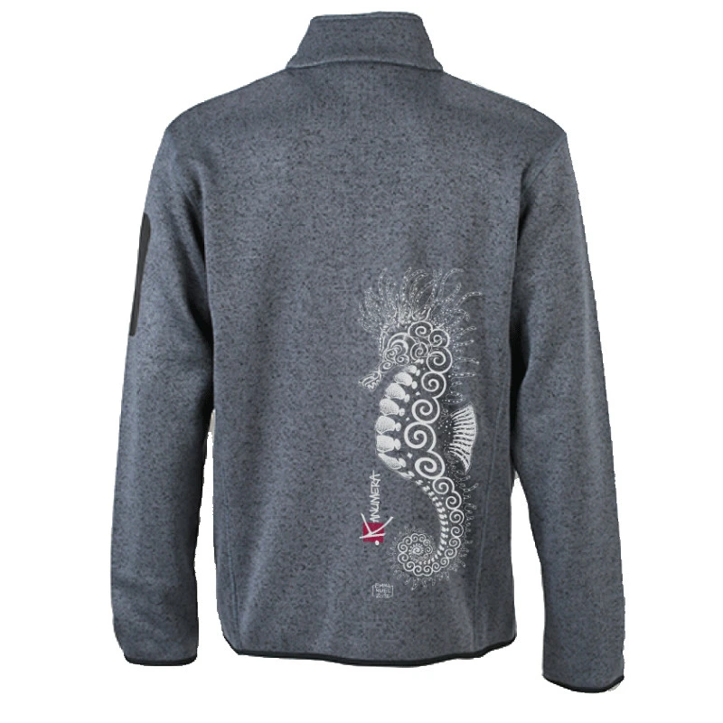 Veste POLAIRE TRICOTE KANUMERA Homme Gris Orage 2 Veste POLAIRE TRICOTE KANUMERA Homme Gris Orage – Image 2